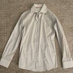 Eton Shirts Men’s Slim Fit Dress White Shirt with Blue Whale Print